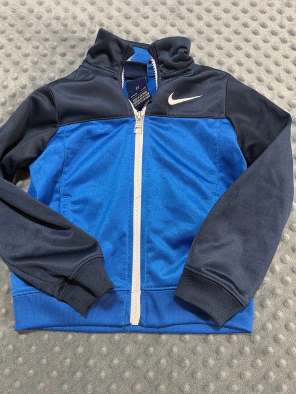 Nike Blue and Black Full-Zip Kids Hoodie